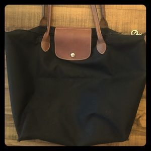 Black Authentic used Long Champ bag